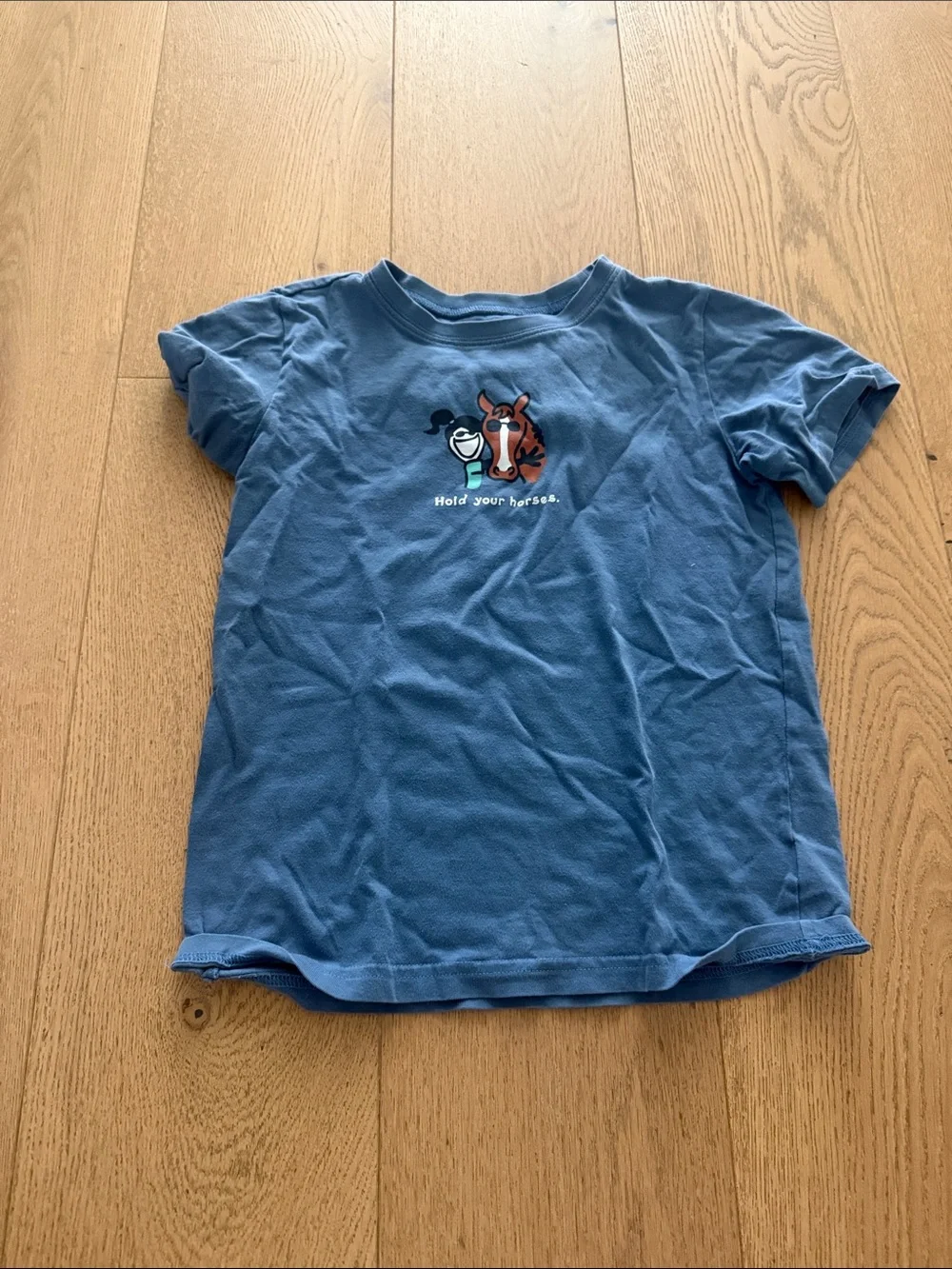 Life Is Good Blue Kids' Horse Graphic Tee